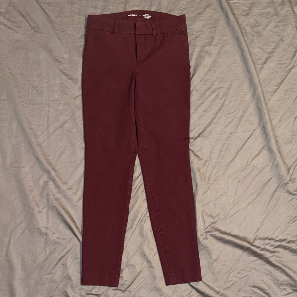 Women’s Burgundy Old Navy, high-rise pixie skinny Pants
